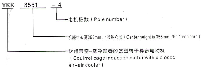 YKK系列(H355-1000)高压YRKK4002-6三相异步电机西安泰富西玛电机型号说明